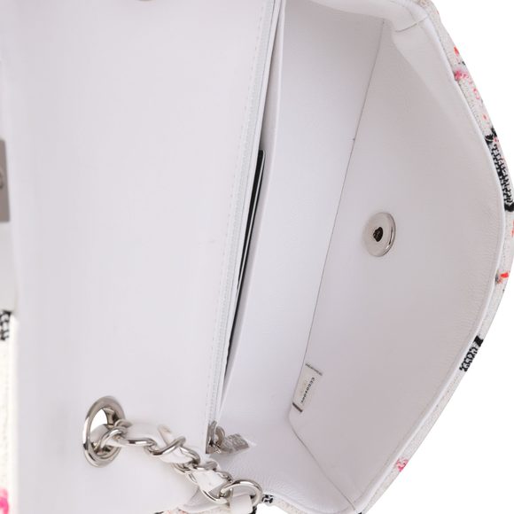 Chanel White & Black Tweed Mini Rectangular Classic Flap Bag - Picture 8 of 8